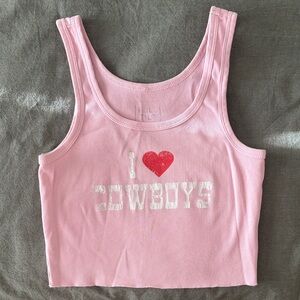 Full Tilt Pink Ribbed Tank Top